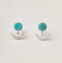 Load image into Gallery viewer, Turquoise Moon Phase Earring
